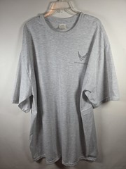 US Air Force USAF Size 3XL Gray Reflective Silver Short Sleeve T-Shirt