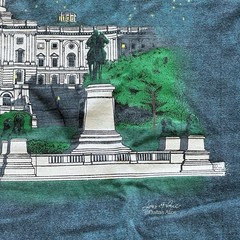 Vintage 90s Washington DC T-Shirt Acid Wash Graphic Print Sz Large Dallas Alice