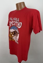 Vintage Alaska Shirt Mens Large Tight Fit 80s Nature Tee Alaska Souvenir T-shirt