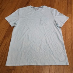 VRST Mens Essential Short Sleeve Pocket Tee: Sz Large, Lt Blue & White Tie-Dye