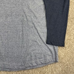 NEW Foundry T Shirt Mens Big Size 2XL Blue Colorblock Long Sleeve Raglan