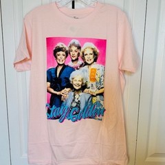 NWT The Golden Girls Betty White Pink Short Sleeve Cotton T-shirt MD (38/40)