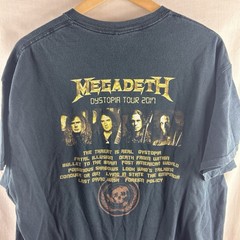 Megadeth New World Order T Shirt XL Extra Large Dystopia Tour 2017 Back Print