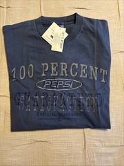 NEW Vintage Pepsi Points 100 Percent Guaranteed Satisfaction T-Shirt /Size L/XL
