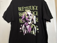 NEW ! Men’s Beetlejuice T-shirt~ Size XXL~Black w/ Lime & Purple Design