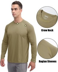 UPF50+ Men’s Long Sleeve Sun Protection UV Shirts Rash Guard Hiking Running Tops