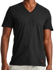 2 POLO RALPH LAUREN 2XL 3XL 4XL COTTON WHITE BLACK V NECK T-SHIRTS UNDERSHIRTS