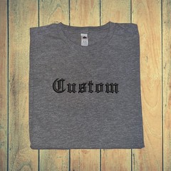 Custom Text in Old English Embroidered Your Name Embroidery Goth Letter Branding