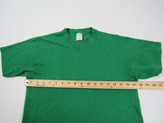 Vtg 1980s Green Blank USA Made Sportswear Basic T Shirt Sz M 38-40 50/50