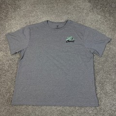 O’Neill Shirt Mens 2XL Gray Palm Tree Graphic Crew Neck Tagless Cotton