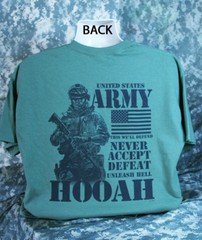 United States Army Hooah Flag T-Shirt Military Patriotic US USA New Cool Gift