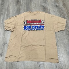 Bob Dylan Americanarama Festival of Music Concert Graphic T-Shirt Tan Mens XL
