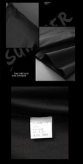 New Fashion Trend Embroidered Summer Short Sleeve Luxury Men Black T-Shirt