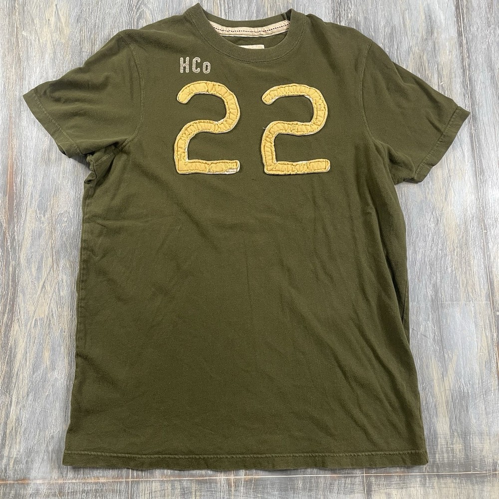 Hollister HCO 22 Logo Shirt XL Green Y2K Preppy Vintage California T-Shirt
