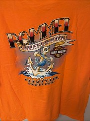 Harley-Davidson Men’s T-Shirt 3XL Annapolis Maryland Short Sleeve Bright Orange