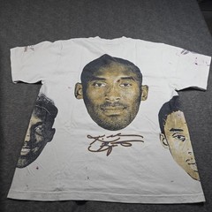 TAPPEDIN Kobe Bryant Shirt Mens Large White Quote Graphic Basketball Tee