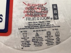 New XL 2 Vintage Fruit of The Loom Mens Tee Irregular T Shirts 80s 90s Bloopers