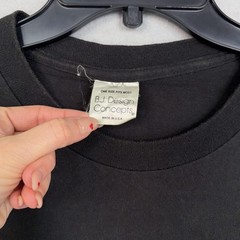 Vintage B.J. Design Concepts Shirt Mens Small Black Beach Doll 3D Graphic 90s