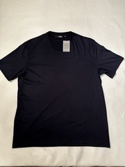 Murano Liquid Luxury Men’s Solid Navy Crew Neck Short Sleeve T-Shirt Size L