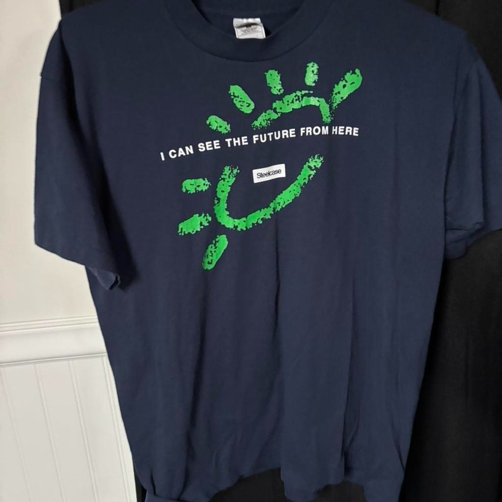 Steelcase I can see the future from here tee size xl on the fruit of the loom ta