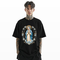 Virgin Mary T-Shirt – Holy Mother Religious Graphic Tee, Christian Faith A113