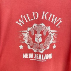 Wild Kiwi Tshirt Men Large Red New Zealand 100% Cotton Short Sleeve Pullover Tee