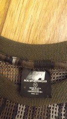 Vtg Trebark MESH see-thru Camouflage T-shirt USA Made sz Med Ace Sportswear Camo
