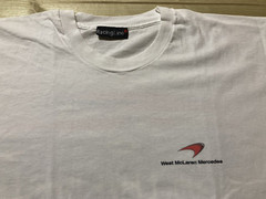 West McLaren Mercedes Formula 1 Racing Team Tee T Shirt Size L White Vintage