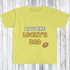 Live Like Lucky’s Dad Bluey Shirt Heeler Bandit Bingo Chilli Pat