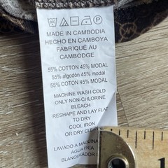 Michael Kors Brown Logo Shirt Medium All Over Check 2-Tone Squares Lightweight