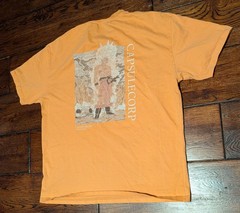 Dragon Ball Z Capsule Corp Orange Faded Graphic T-Shirt Men’s Size XL