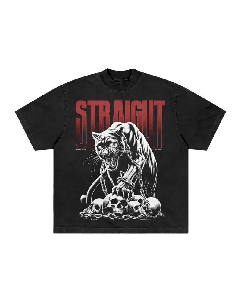 Black Panther Skull Graphic T Shirt Gothic Vintage Streetwear Tee Unisex