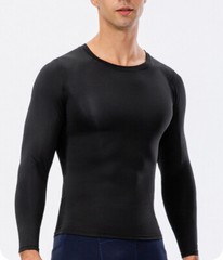 Mens Running Soft Long Sleeve Johns Liner Moisture Wicking T-Shirt Gym Tight Top