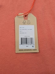 New Mens Howler Brothers Bros TShirt Tee Size Small Coral Orange