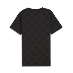 PUMA Logomania Graphic Crew Neck Short Sleeve T-Shirt Mens Black Casual Tops 683
