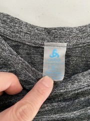 ODLO Men’s Size XL Performance Light Long Sleeve Fitted Base Layer Top Gray