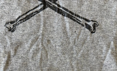 Vintage AND 1 Skull “Play At Your Own Risk” double sided gray T-Shirt Men Size L