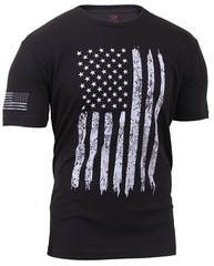 Rothco 2901 Distressed US Flag Athletic Fit T-Shirt – Black