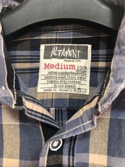 ALTAMONT Check Flannel Shirt Long Sleeve M Size