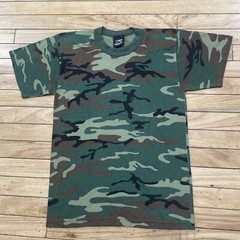 Vtg ROTHCO Army Surplus Shirt Men S Camo Green Army Forest Woodland Made USA
