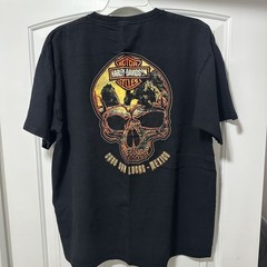 Rare VTG Harley Davidson Men XL Skull Shirt Cabo San Lucas Mexico