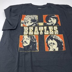 The Beatles Mens 2XL Black Graphic T-Shirt Apple Corps 2020 Band Tee Cotton