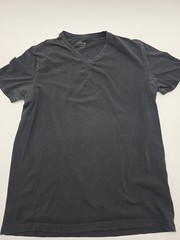 Express T-Shirt Men XL V-Neck Black Stretch Solid.#41160