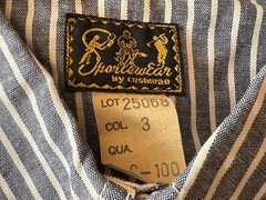 Cushman Work Shirt M New and Unused Suntage 0s Japan