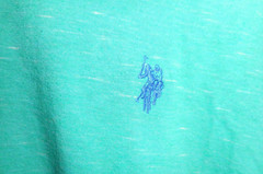 US Polo Assn Stretch Men’s V-Neck Short Sleeve Dual Sea Green T-Shirt XL – EUC!