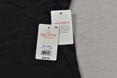 Lucky Brand Men’s Fender Diamond Tee Short Sleeve Black Crew Neck Size 2XLT NEW