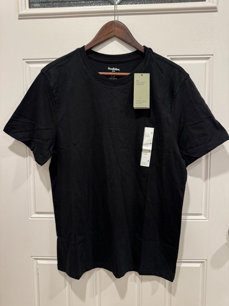 Goodfellow & Co Every Wear Black Standard Fit Crewneck T-Shirt Men M Recycled