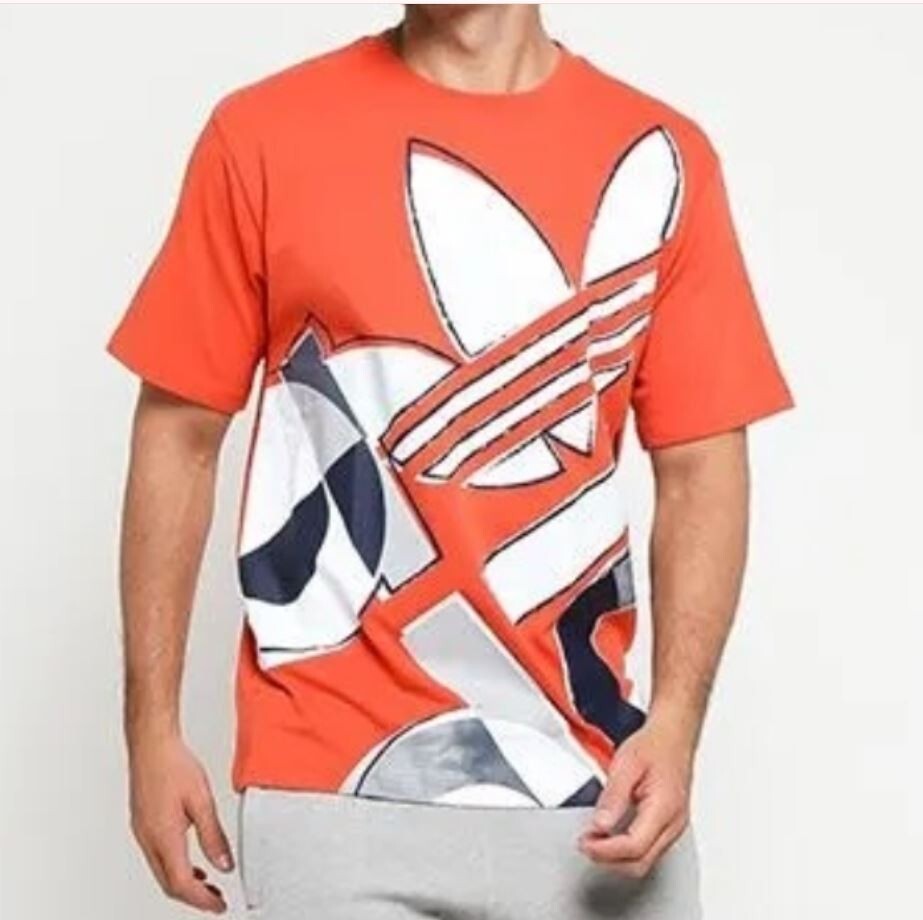 NEW MEN’S ADIDAS ORIGINALS BOLD TREFOILTEE SHIRT ~SIZE LARGE #DV3286