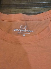 Vineyard Vines T-Shirt Mens M Orange Pocket Whale Logo Graphic Crewneck Cotton