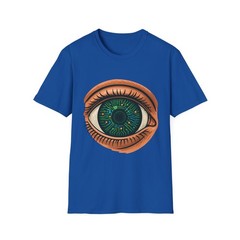 Unisex Softstyle T-Shirt Cyberpunk Eye Technology Circuit Board Digital Human
